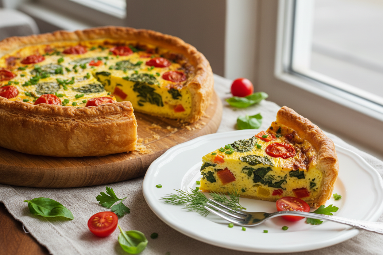 Simple and Delicious Vegan Quiche for Breakfast or Brunch