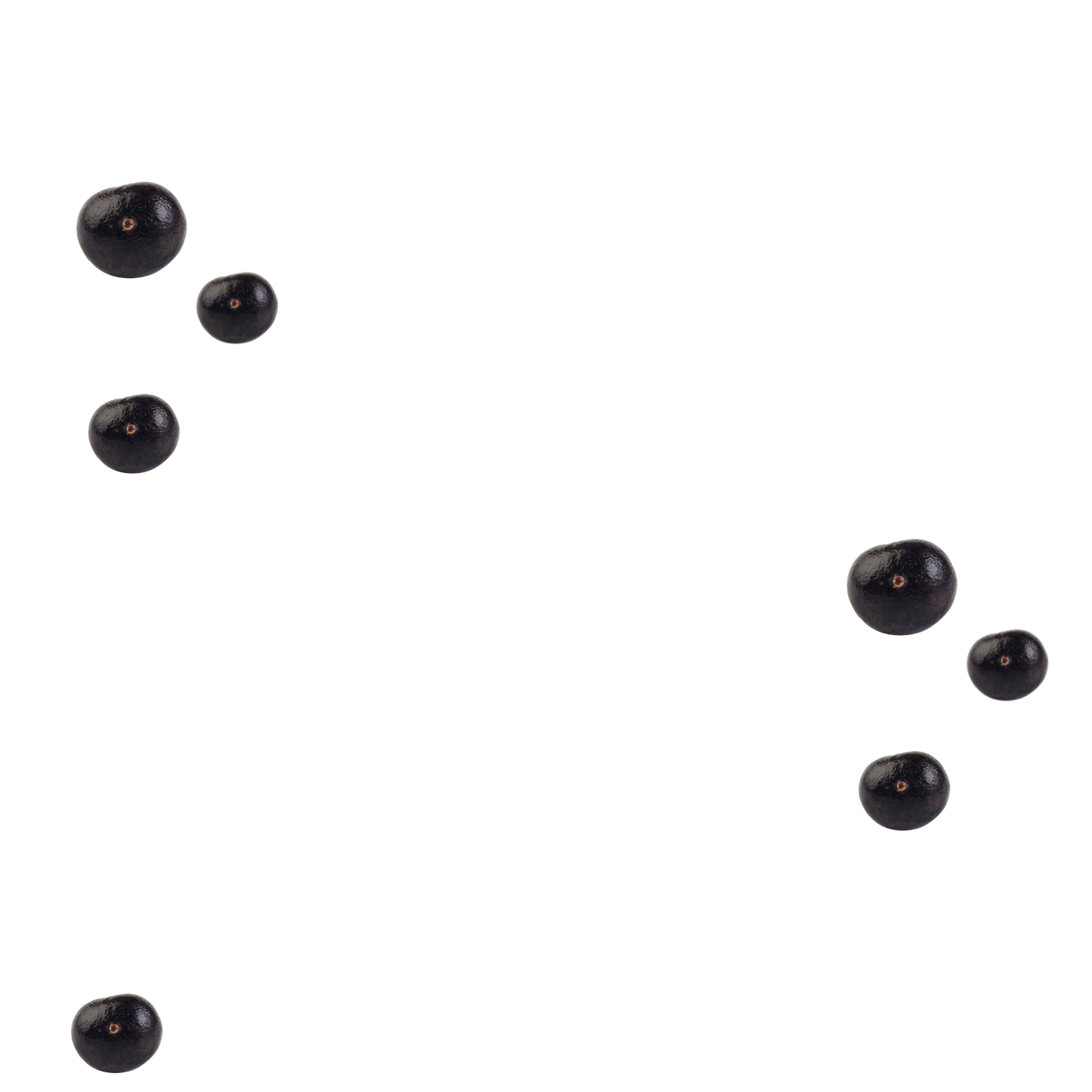 Acai berries with transparent background